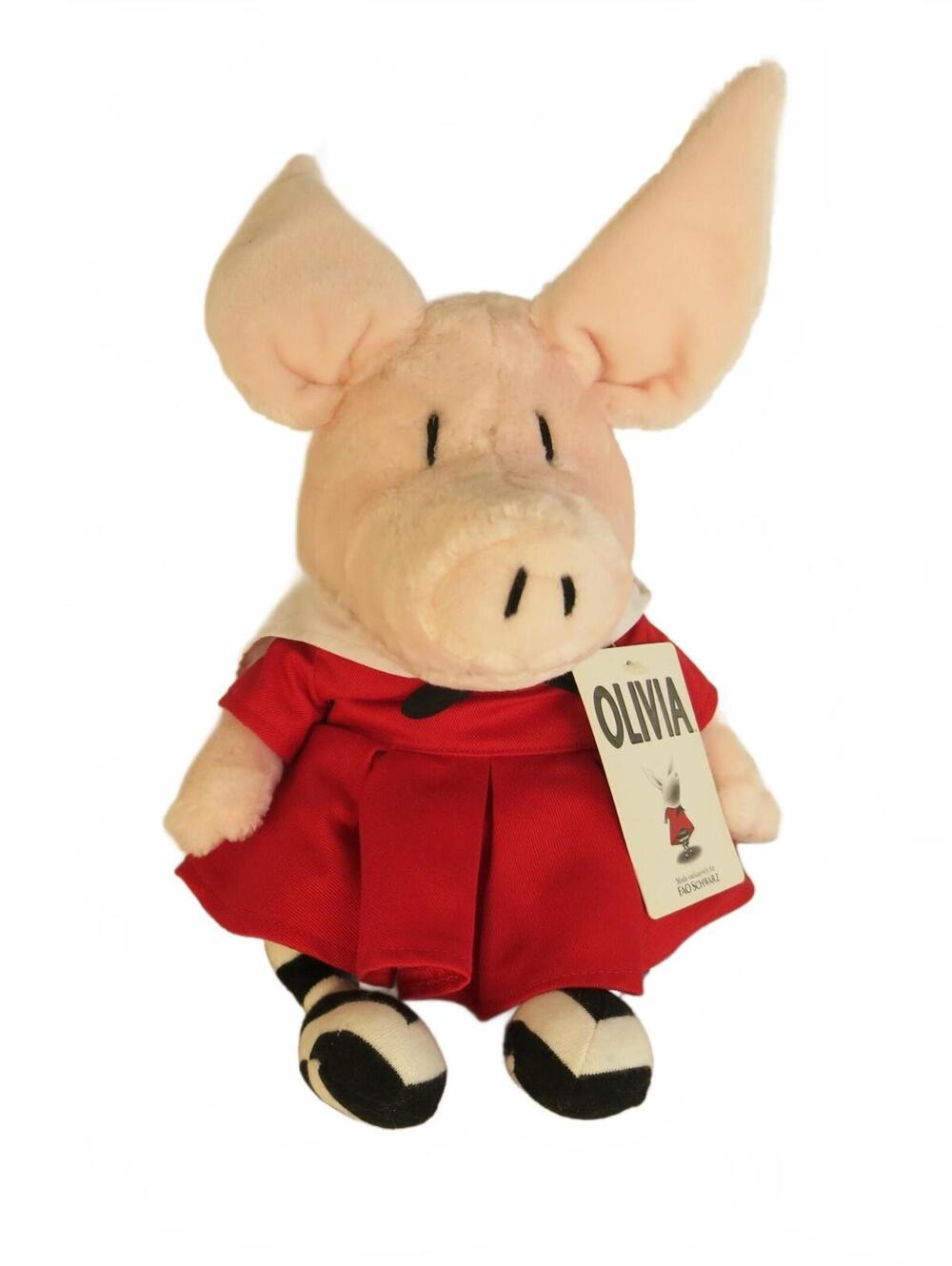 Vintage Gund 2001 FAO Schwarz Olivia Plush Pig 12" Doll NWT